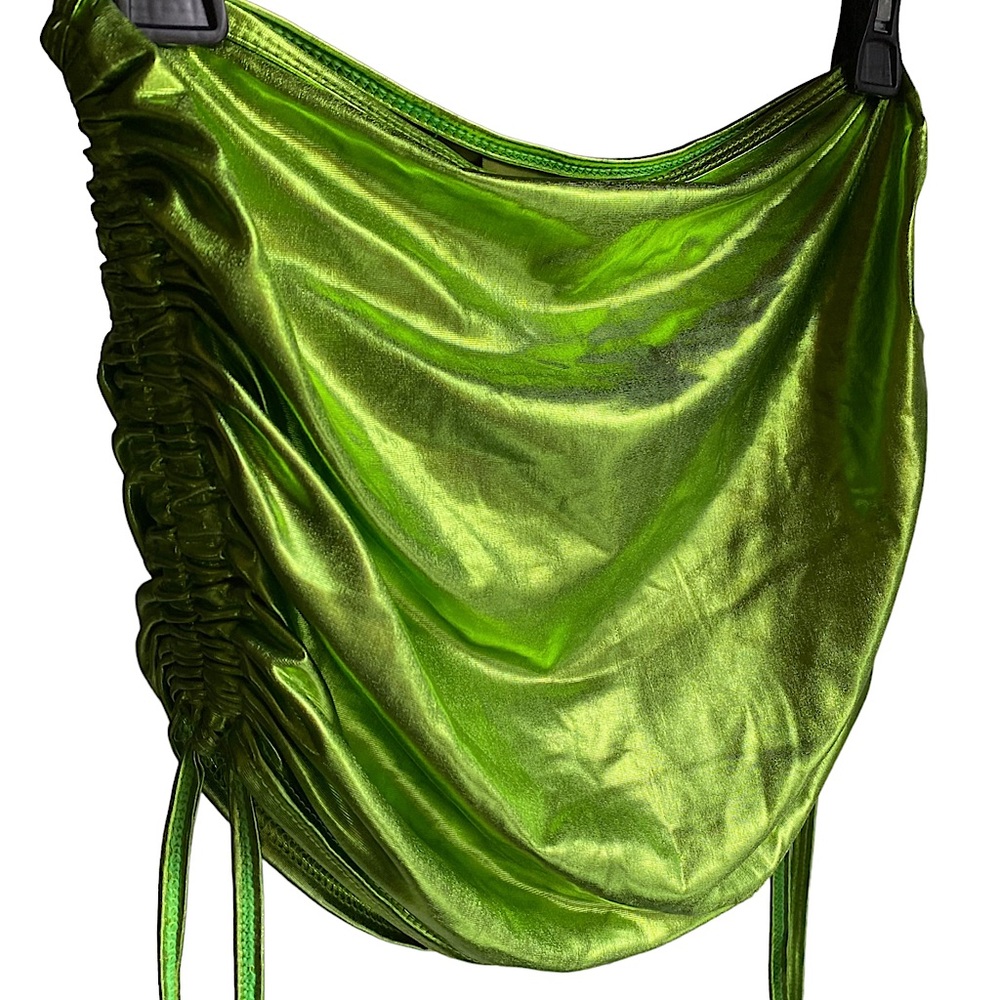 Mini Metallic Green Skirt